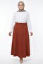 Women's Tile Belted Puerto Rican Fabric Lined Pencil Skirt - 2