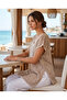 Summer Openwork V-Neck Slit Knitwear Blouse Pareo Beach Dress - 2