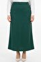 Women's Emerald Green Belted Puerto Rican Fabric Lined Pencil Skirt