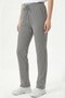 Women's Black Waterway Patterned Wide-Leg Trousers with Pockets and Elastic Waist - 2