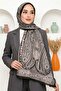 Women's Light Brown Shawl Patterned Organic Cotton Soft Shawl - 2