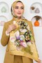 Women's Yellow Orchid Patterned Soft Shawl - 2