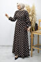 Buttoned Polka Dot Dress Tsd260205 Brown