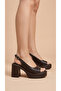 Closed Top Side Buckle Leather High Heeled Ankle Buckle Women's Summer Sandals - 2