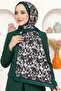 Women's Dark Green Shawl Patterned Organic Cotton Soft Shawl