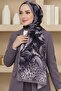 Women's Lilac Leopard Patterned Bamboo Crush Shawl