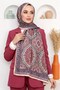 Women's Pink Mandala Patterned Organic Cotton Soft Shawl - 2