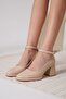 Josephine Premium Matte Nude Thick Heeled Shoes 7 cm - 2