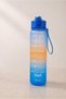 3-Piece Motivational Water Bottle Set (2L - 900ml - 500ml) - Tritan Sports Water Bottle with Straw Bpa Free - 3