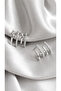 Multi-Bar Zircon Stone Women's Steel Earrings - 4