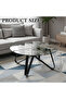 Modern Center Table,Round Coffee Table, Center Side Table, Glass Sofa Table，6mm Tempered Glass - 6
