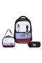 Relaxion 1816 3-Piece Primary School Bag Set Black - School Bag with Fanus Accessories, Orthopedic Back Support, Lunch Bag and Pen Holder