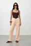 Wide Leg Trousers with Waist Tie - 3