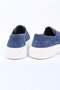 Blue Suede Look Knitted Detailed Men's Sneaker with Thick Sole Casual Model - 4