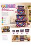 8-Piece Toy Box Set 50 25 12 5 Lt Colorful Plastic Storage Box with Lid - 8