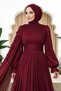 Mina Abiye Elbise Bordo - 5