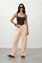 Wide Leg Trousers with Waist Tie - 2