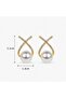 Pearl Detailed Zircon Stone Women's Steel Earrings - 6