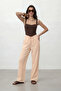 Wide Leg Trousers with Waist Tie
