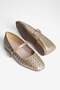 Women's Ballet Flats with Knitted Textured Straps and Square Toe Marela Gold - 4