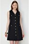 Fabric Glittery Sleeveless Midi Dress 6060 - 2