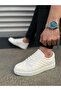 Jy166 Prestige Lace-Up Skin Quilted Patterned Men's Casual Sneaker Shoes Cbt - White - 3