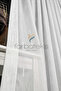 Plain Simple Light Striped Curtain Modern Non-Ironing Non-Crinkle 3 Layers Pleated Tulle Curtain Havana