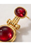 Vintage gold red earrings 3 cm - 4