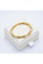 304 Stainless Steel 18K Gold Plated Bamboo Design Bracelet with CZ Stones - Elegant Segmented Open Cuff Bangle for Women