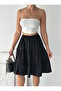 Women's Airobin Fabric Elastic Waist Folded Midi Length Skirt - 2