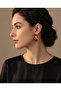 Vintage gold red earrings 3 cm - 3