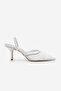 Women's Stiletto Pointed Toe Beaded Mesh Embroidered Elastic Classic Heeled Shoes Velsedi Silver Satin - 3
