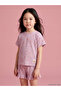 Original Oval Collar Printed Girls' T-Shirt