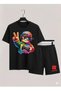 Roblox Printed 100% Cotton Crewneck Children's T-Shirt-Shorts Two-Piece Set