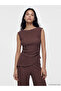 Esvab • Modern & Distinctive Wide Roba Collar Gathered Blouse