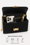 Women's Black Gold Chain Strap Evening Bag Shoulder Bag Evening Dress Bag - 4