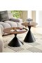 Vinita Coffee Table Set - Round Service Table - 2
