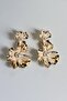 Double Flower Pearl Earrings - 2