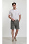 Men's 100% Cotton Linen Muslin Shorts with Back Pockets, Full Fit