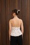 Polka Dot Back Detail Blouse White - 4