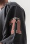 System 71 Fringed and Patch Detailed Crew Neck Oversize T-Shirt - 6