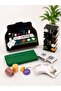 Professional Texas Poker Set 200 Chips - 2 Decks of Playing Cards - Felt Table Cover - Metal Box - 4