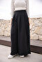 Black Pleated Wide Leg Trousers - 2