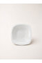 White Porcelain Coffee Cup Set for 6 People with Square Saucers, Stylish Presentation Set - 8