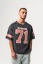 System 71 Fringed and Patch Detailed Crew Neck Oversize T-Shirt - 3
