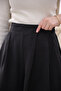 Black Pleated Wide Leg Trousers - 3