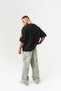 Eight Nine Fringed and Patch Detailed Crew Neck Oversize T-Shirt - 6