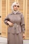 Mink Zippered Jacket, Cargo Pocket Skirt Set - 4