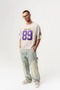 Eight Nine Fringed and Patch Detailed Crew Neck Oversize T-Shirt - 5
