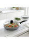 Non Stick Fry Pan with Glass Lid 28cm, Grey Aluminium Cooking Pan, Induction&Gas Compatible - 2
